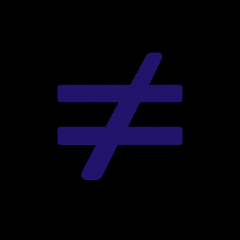 Símbolo de distinto.
